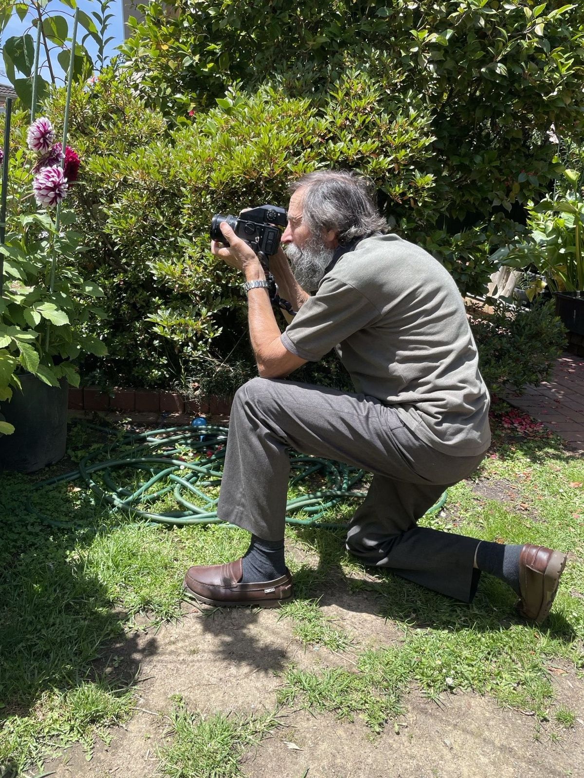 My dad shooting with my Bronica ETRSi